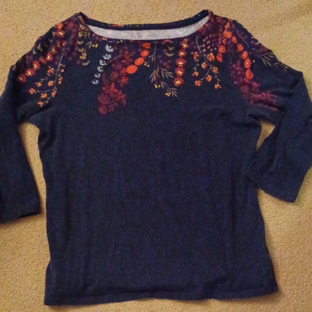 Talbots Floral Patterned Top L